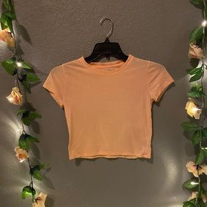 Forever 21 Peach cropped baby tee